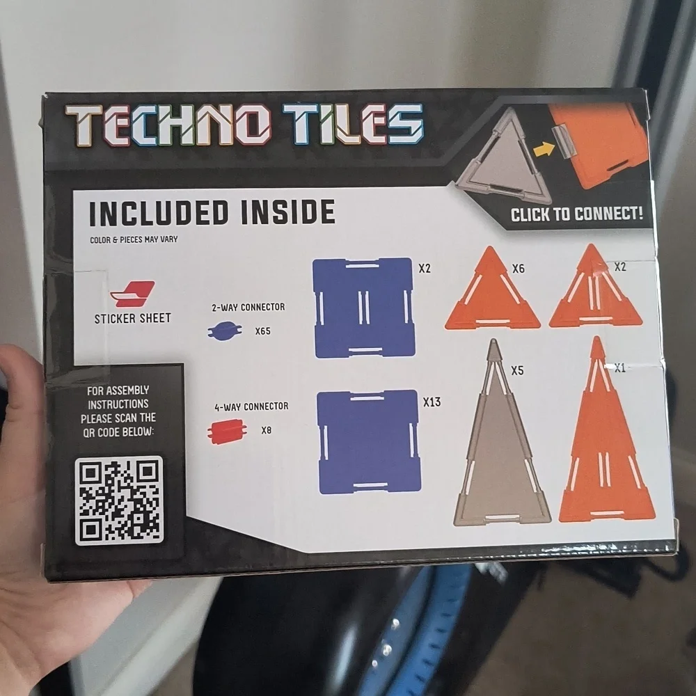 Space Rocket Building Set - Blue and Orange